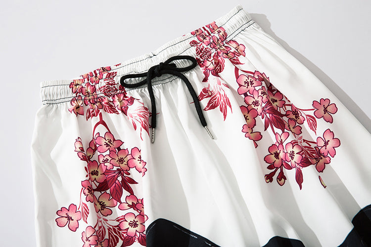 YC135 Pink Flowers Lightweight Pants