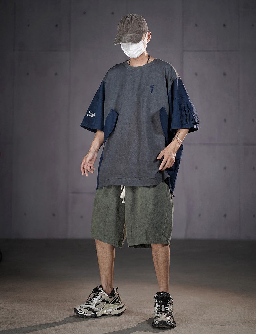 HiT38 Double Patchwork I-Tech Tee