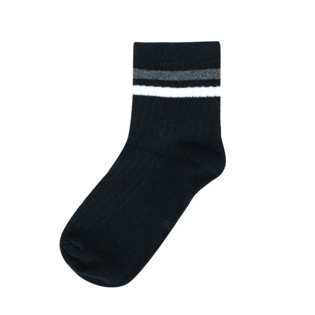 Rainbow Stripe Athletic Crew Socks