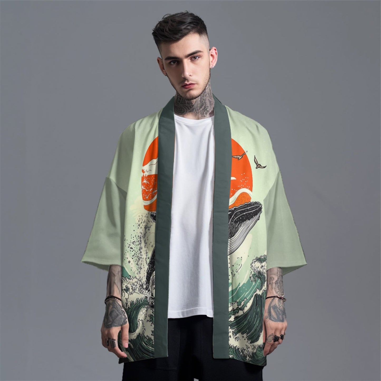 K23 Green Whale Kimono
