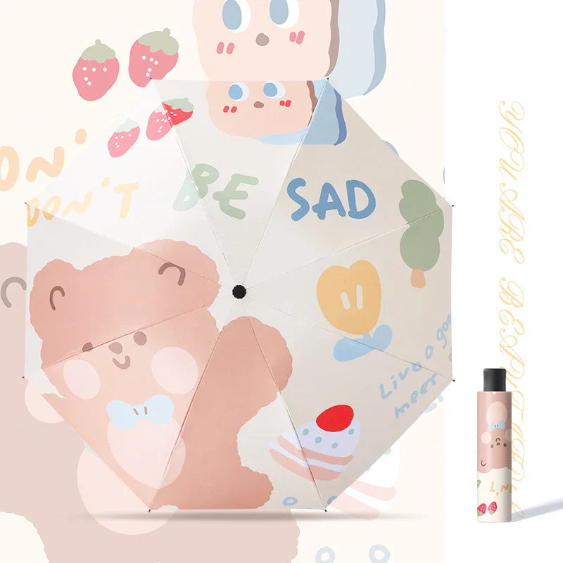 Cute Bow Tie Bear Umbrellas