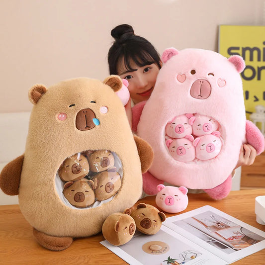 Peluches Capybara et Cochon