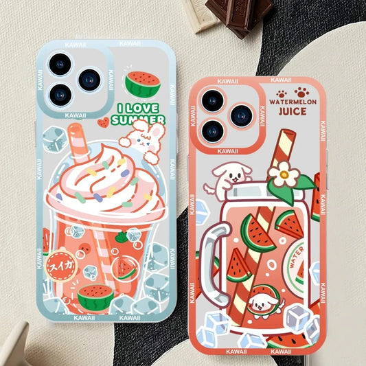 Coque iPhone Kawaii Drinks