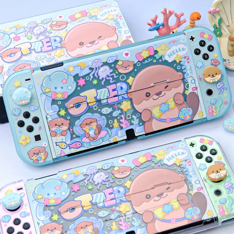 Étui Kawaii Otter pour Nintendo Switch