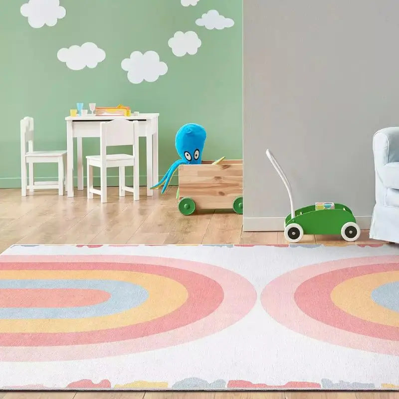 Tapis arc-en-ciel pastel