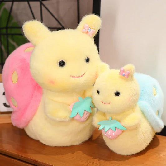 Peluches escargot fraise kawaii