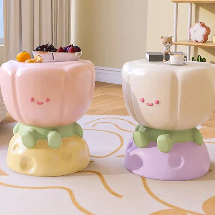 Table d'appoint en forme de tulipe Kawaii