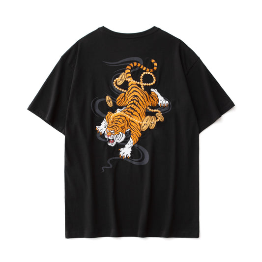 T-shirt brodé Tigre Riche KH5398