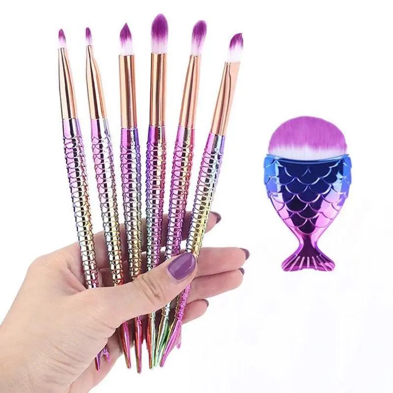 11-Piece Mermaid Makeup Brush Set