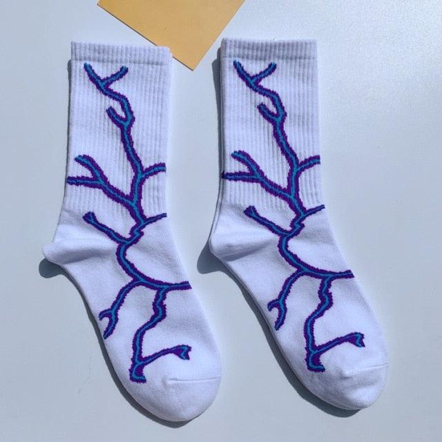 Lightning Bolt Street Crew Socks