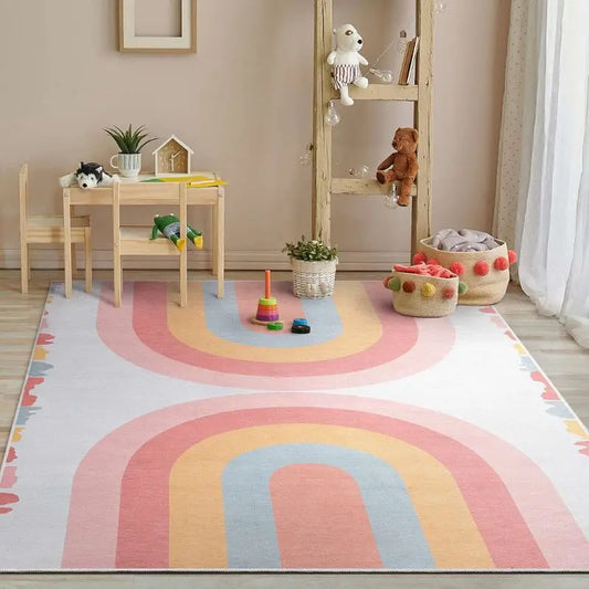Tapis arc-en-ciel pastel