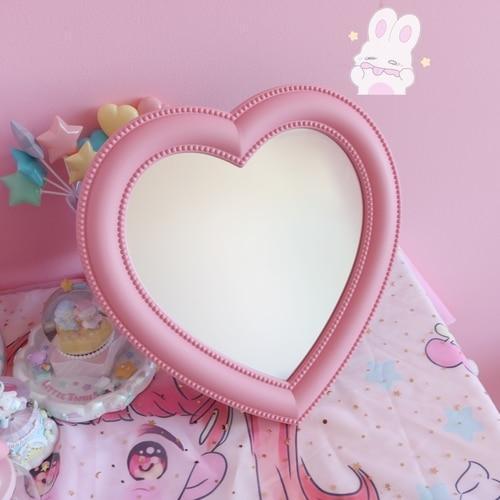 Miroir Coeur Rose