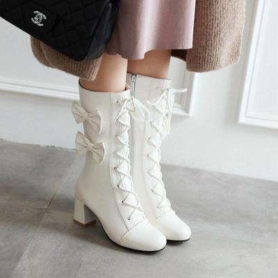 Bottes à lacets Sweet Lolita avec nœuds