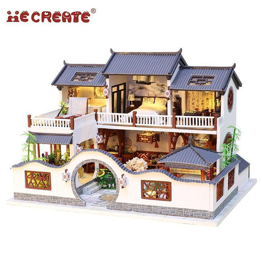 Kit de maison de poupée de manoir chinois