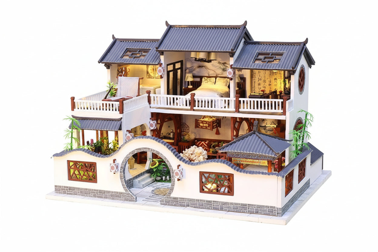 Chinese Manor Dollhouse Kit