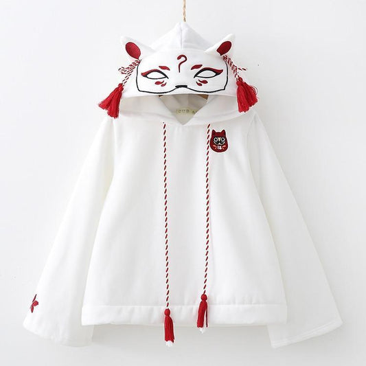 Sweat à capuche Kawaii Kitsune Fox
