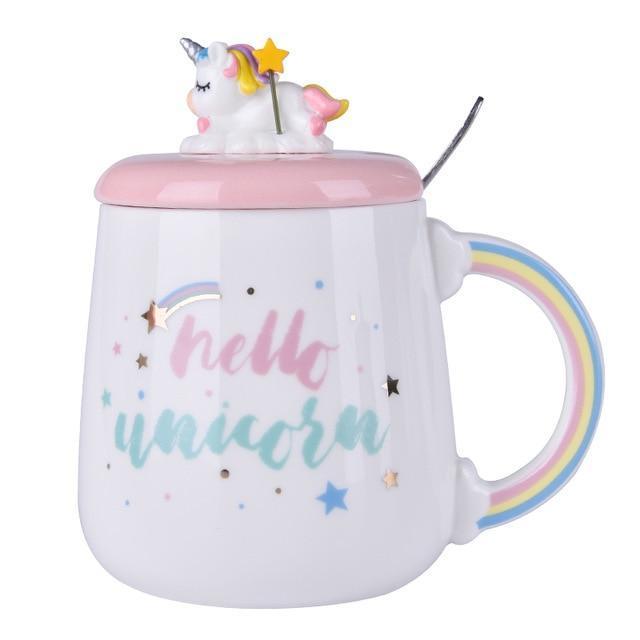 Mug Licorne avec couvercle et cuillère