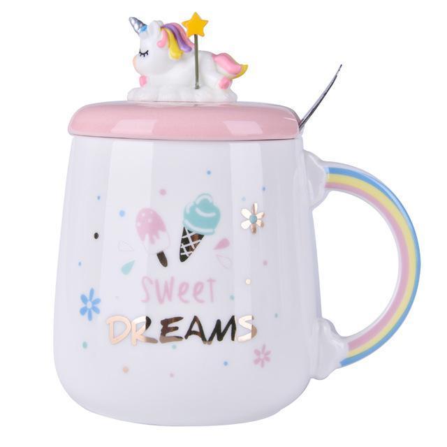 Mug Licorne avec couvercle et cuillère