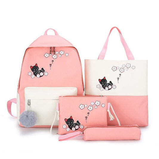 Ensemble de sac à dos Sakura Neko Cat