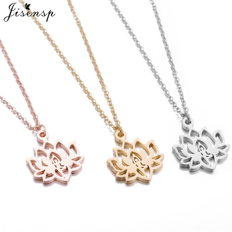 Collier pendentif fleur de lotus