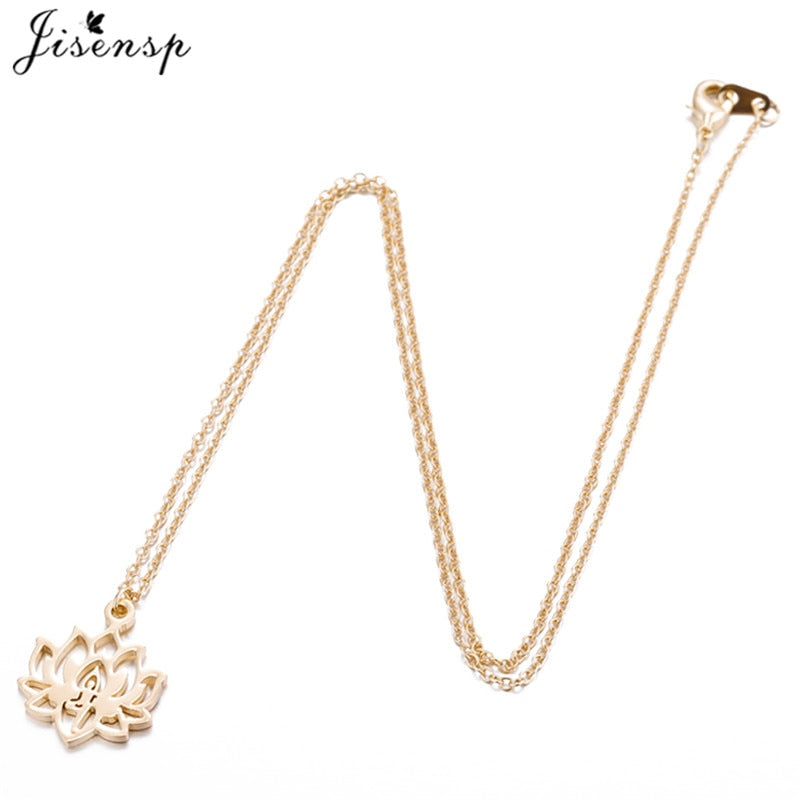 Collier pendentif fleur de lotus