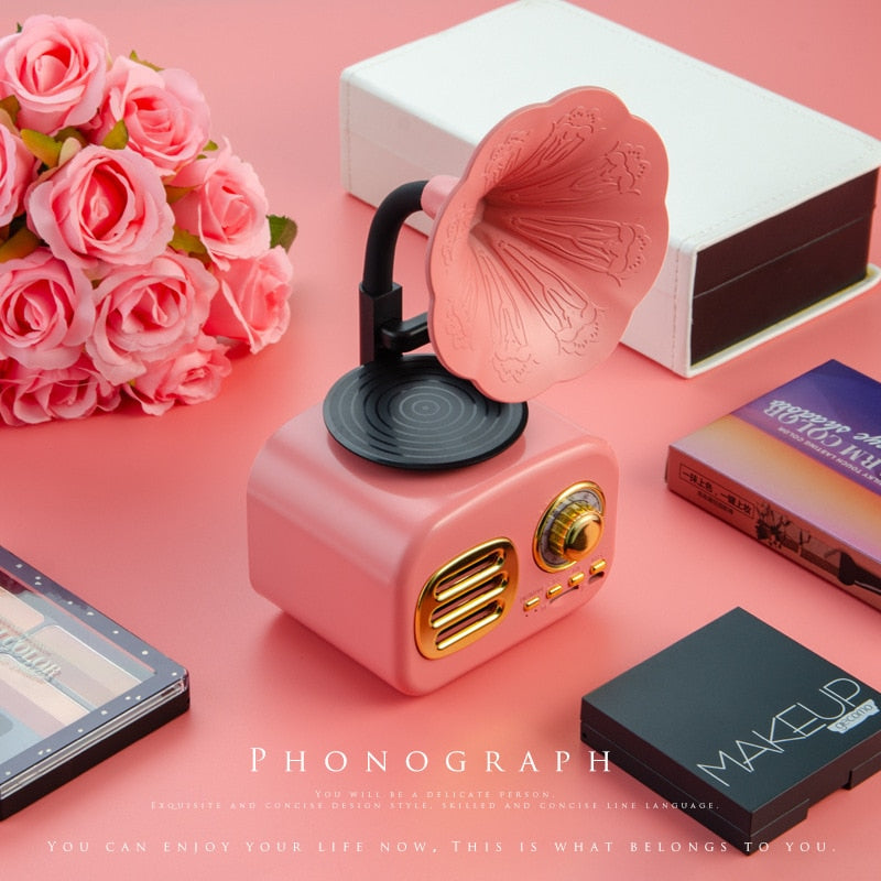 Enceinte Bluetooth rétro phonographe