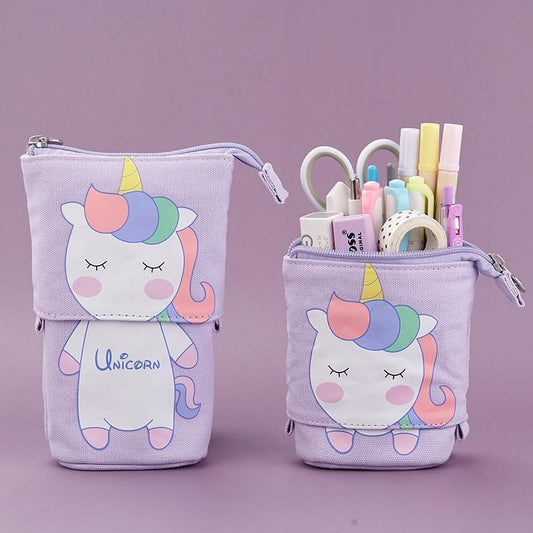 Trousse à crayons licorne