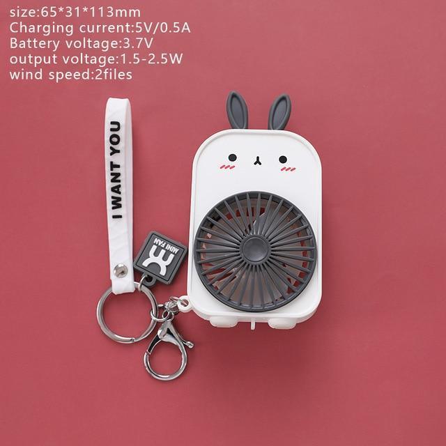 Abanico de bolsillo de conejito kawaii