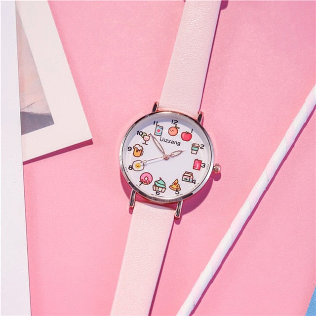 Montre gourmande et bracelet cerise