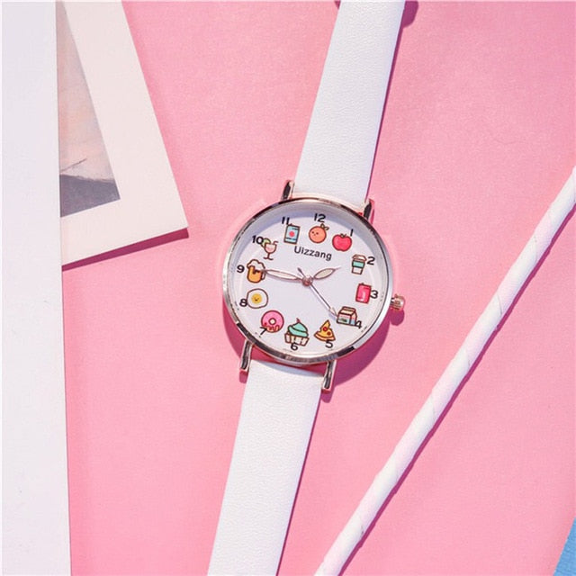 Montre gourmande et bracelet cerise