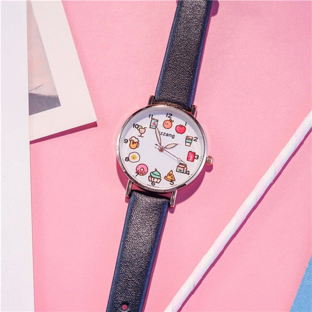 Montre gourmande et bracelet cerise