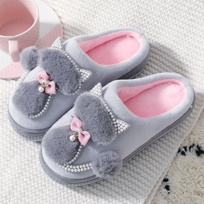 Chaussons Perles Chat