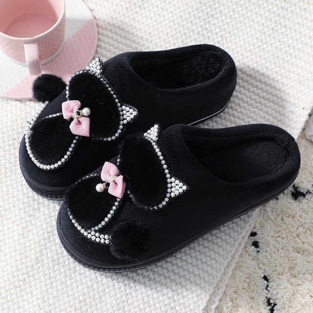 Chaussons Perles Chat