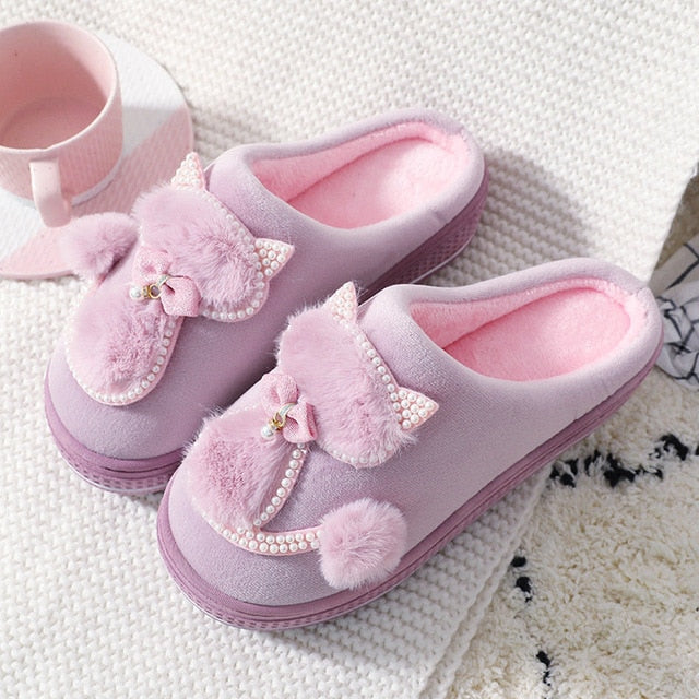 Chaussons Perles Chat