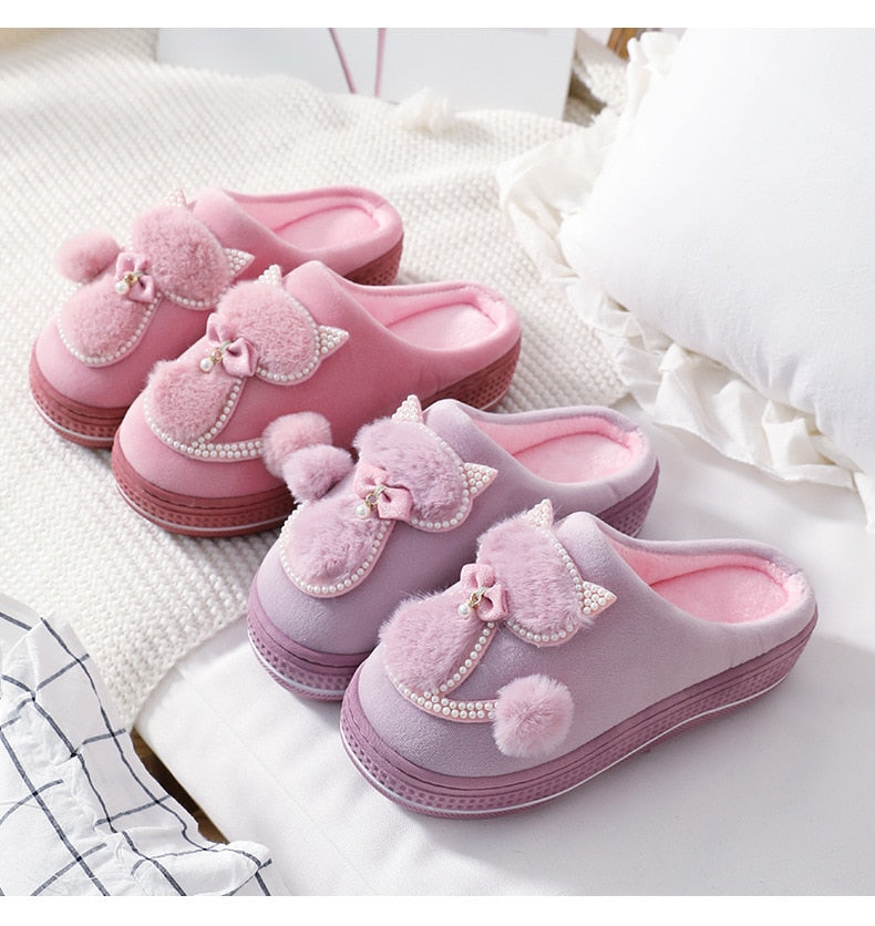 Chaussons Perles Chat