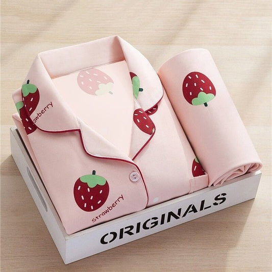 Ensemble pyjama fraise