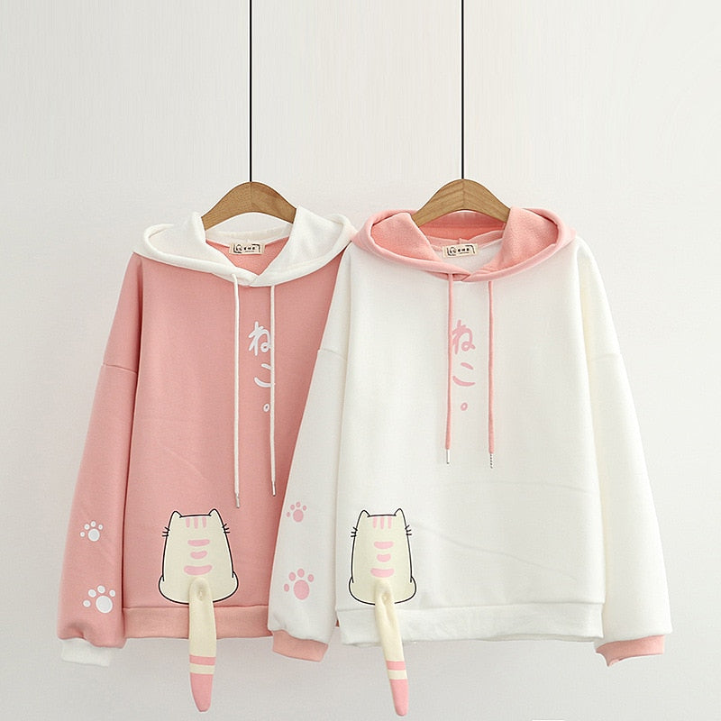 Cute Cat Tail Hoodie