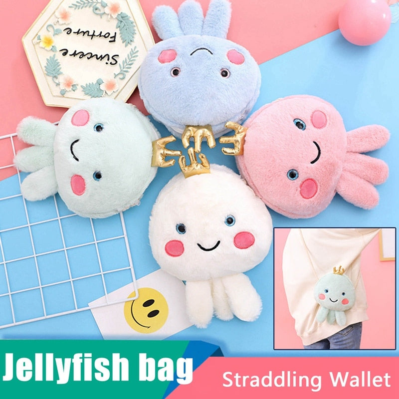 Sac à main en peluche méduse