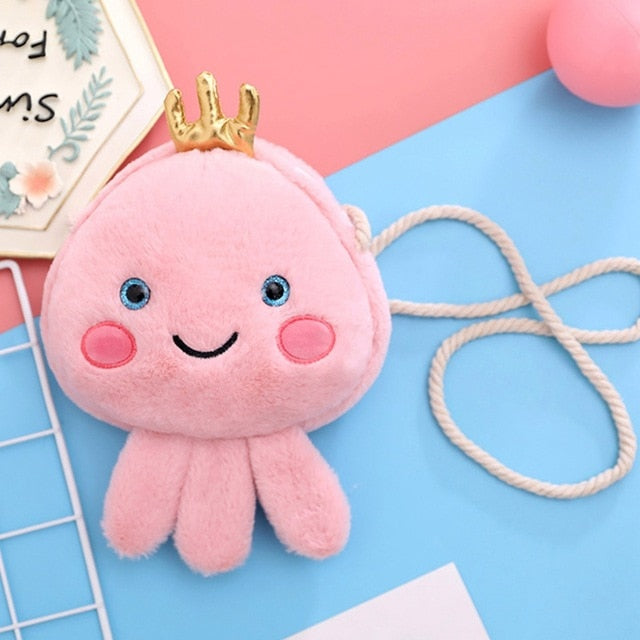 Sac à main en peluche méduse