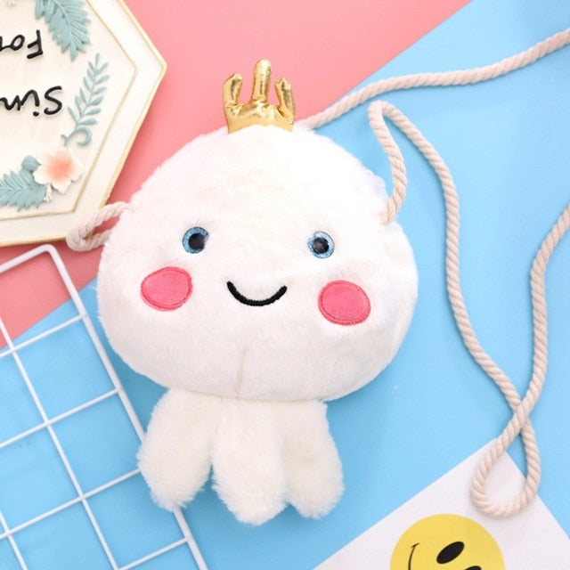 Sac à main en peluche méduse