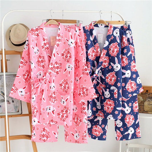 Conjunto de kimono de conejito Sakura