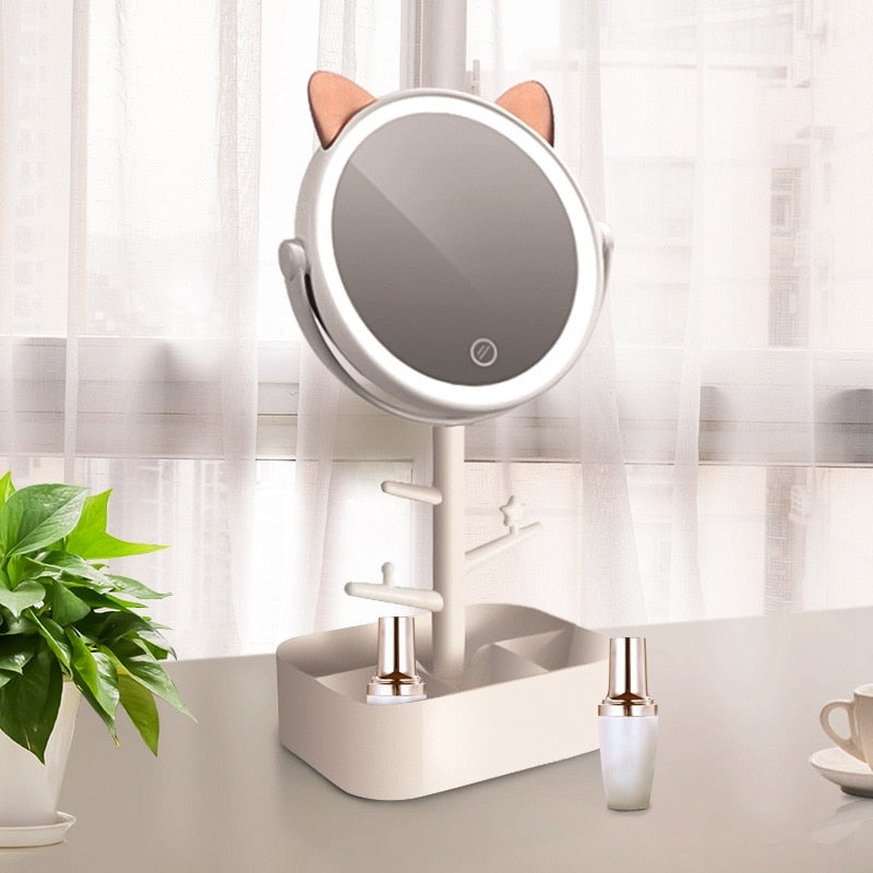 Lampe miroir de courtoisie Kawaii