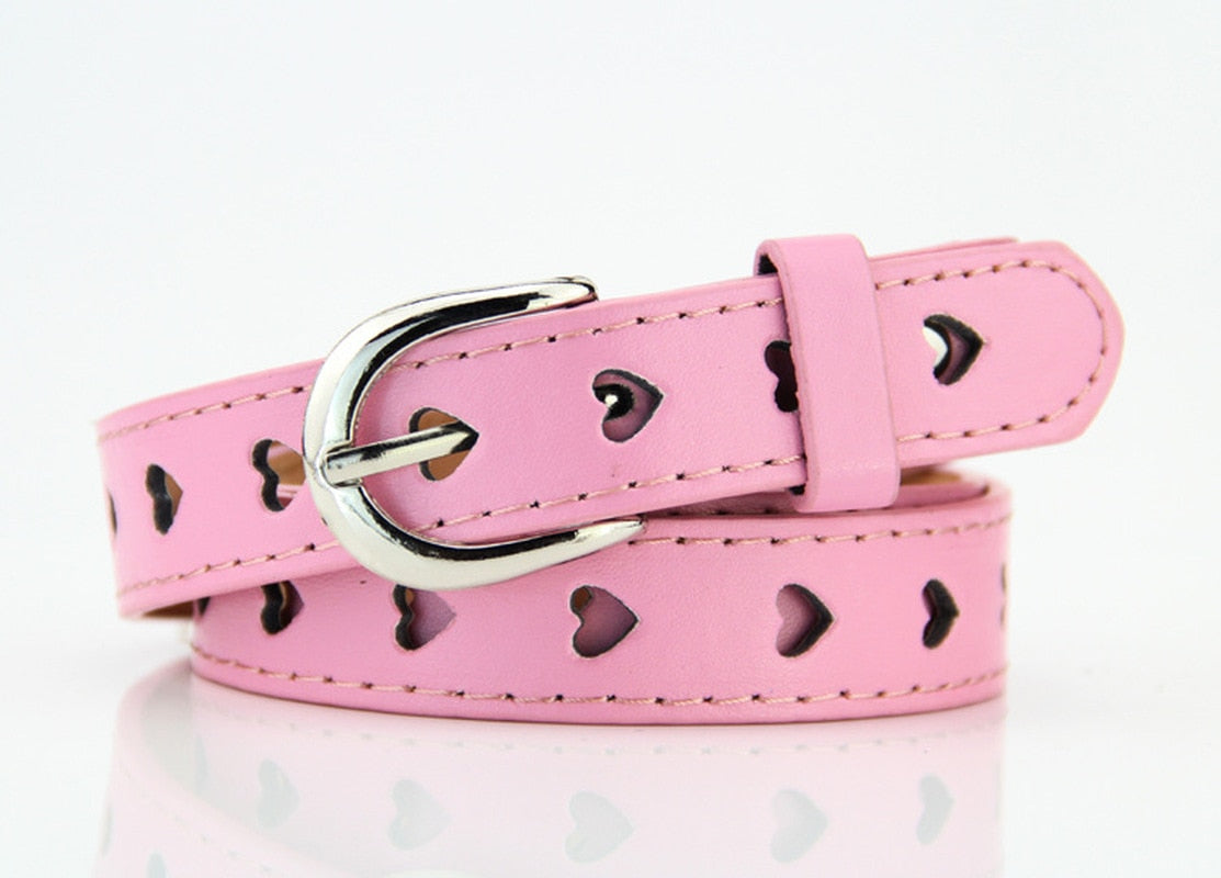 Heart-Shaped Eyelet Waist Belt