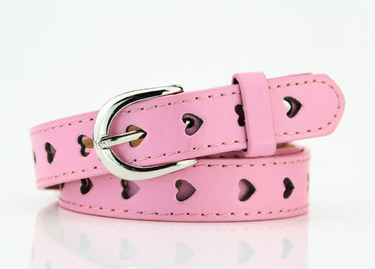 Heart-Shaped Eyelet Waist Belt