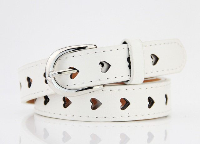 Heart-Shaped Eyelet Waist Belt