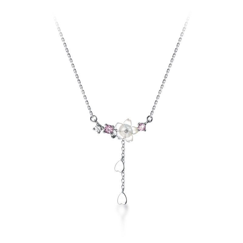 Collier pendentif à breloque goutte Sakura