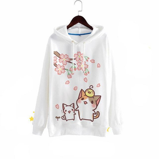 Sweat à capuche Neko Cherry Blossom