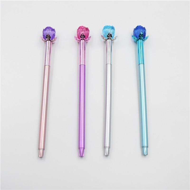 Stylo gel fleur de cristal