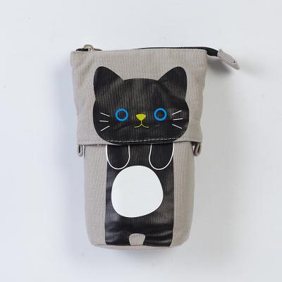 Trousse à crayons avec fermeture éclair en forme de chat