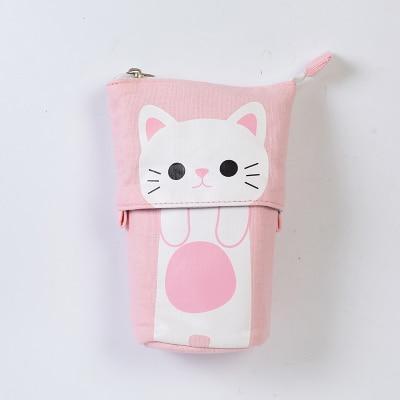 Trousse à crayons avec fermeture éclair en forme de chat